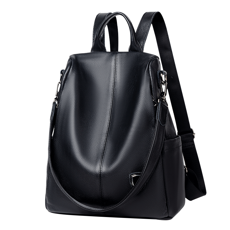 真皮双肩包女2019新款百搭时尚头层牛皮女士背包软皮女式休闲包包