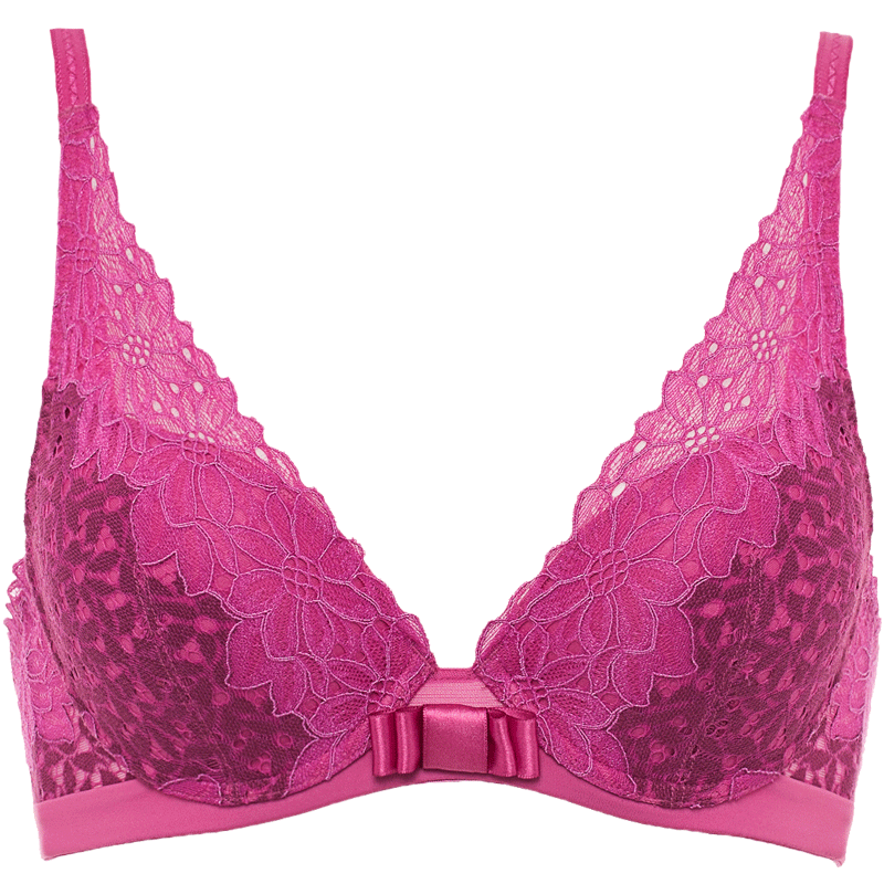 曼妮芬聚拢深v文胸性感莫代尔蕾丝胸罩薄款透气内衣 新老版见详情