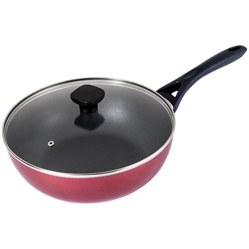 美菱不粘锅炒锅家用电磁炉燃气煤气灶专用不沾多功能平底锅炒菜锅