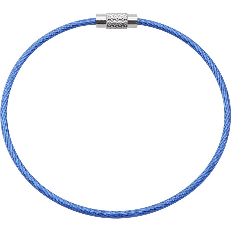 彩色包胶钢丝圈绳钥匙圈环304不锈钢diy配件户外多功能钥匙扣 - 金雅