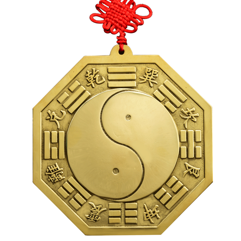 纯铜八卦镜凸镜家用门口镇宅辟邪挡煞凹镜吸招财摆件风水小摆件
