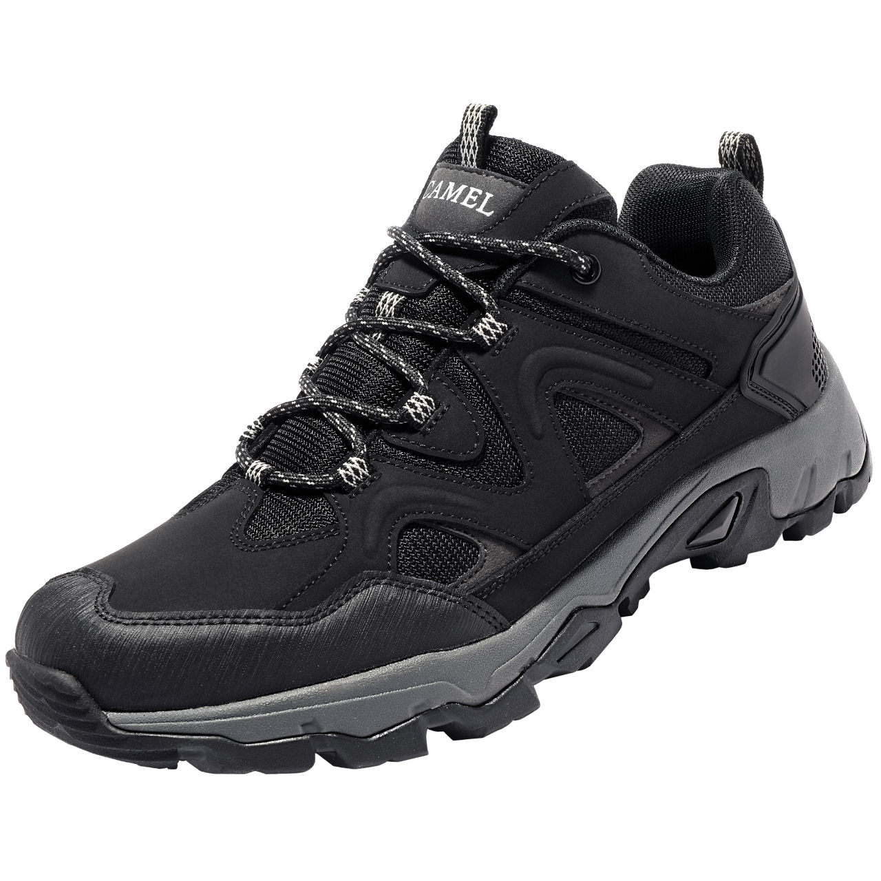 骆驼户外徒步鞋男士冬季防滑耐磨低帮厚底运动登山鞋男官方旗舰店