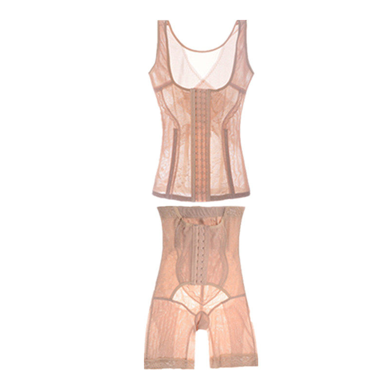 塑身衣分体套装收腹两件套女提臀薄款塑形抖音同款正品美体内衣服