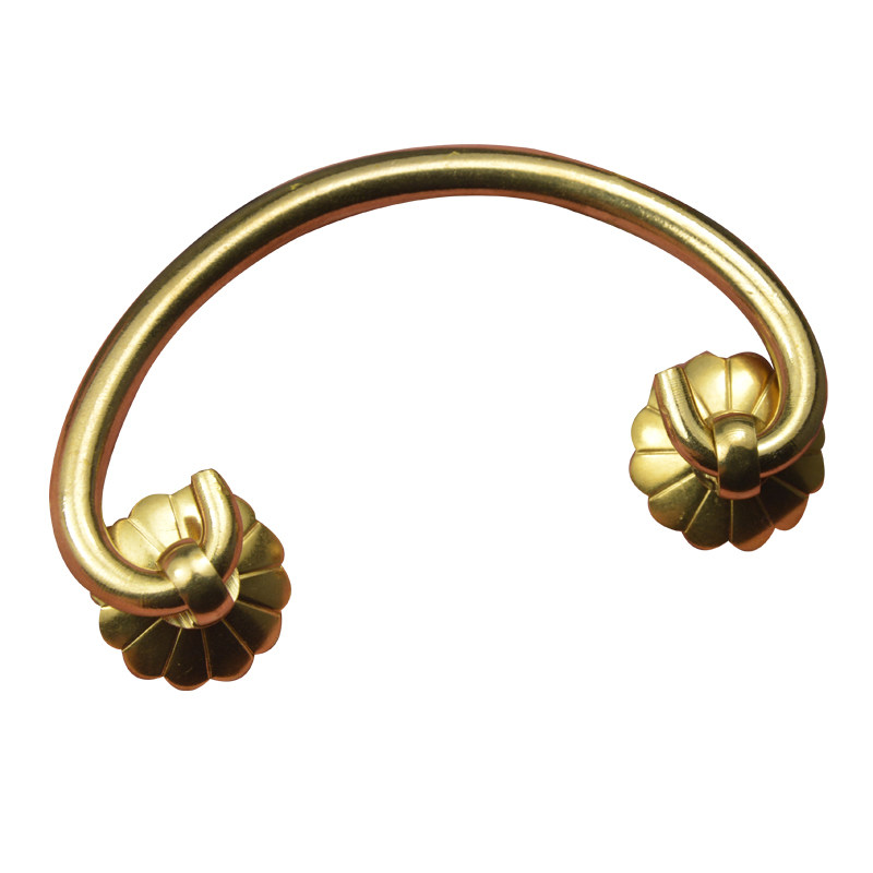 铜配件仿古典家具抽屉安装纯铜拉手中式樟木箱子双孔复古全铜把手