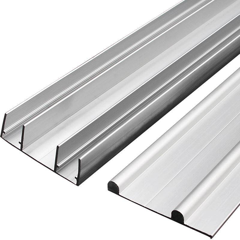 展涵 免开槽衣柜移门轨道 推拉移门双滑槽导轨柜子轮轨道趟门配件