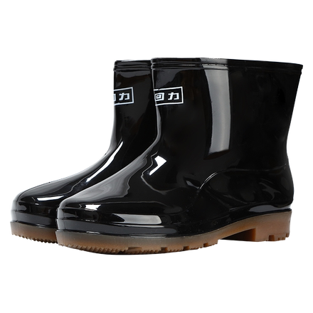 回力雨鞋雨靴男士短筒中筒高筒低帮加绒棉防水鞋保暖水靴胶鞋套鞋