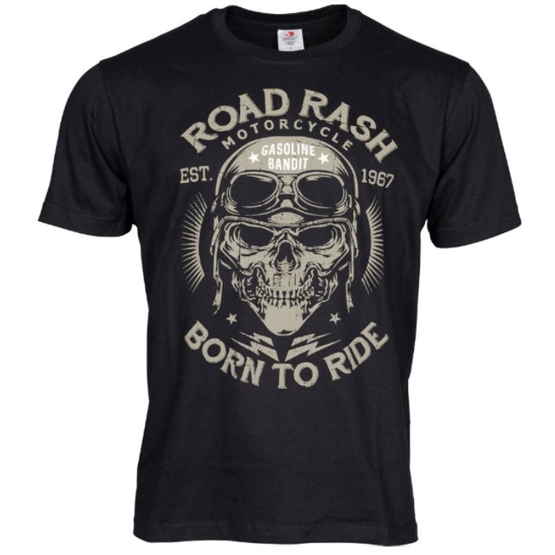 德国进口骷髅头t恤男女纯棉印花短袖潮牌t恤欧美复古摩托机车风