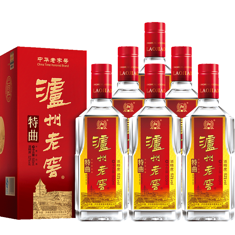特曲泸州老窖中华老字号浓香型整箱 官方旗舰店十代52度500ml*6