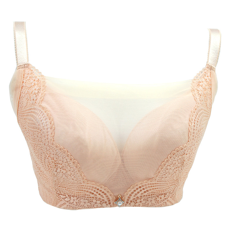 依曼丽正品抹胸防走光文胸大胸显小薄款软钢圈调整型内衣yb18616