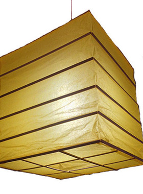 木条长方形吊灯罩日料店手工纸灯笼