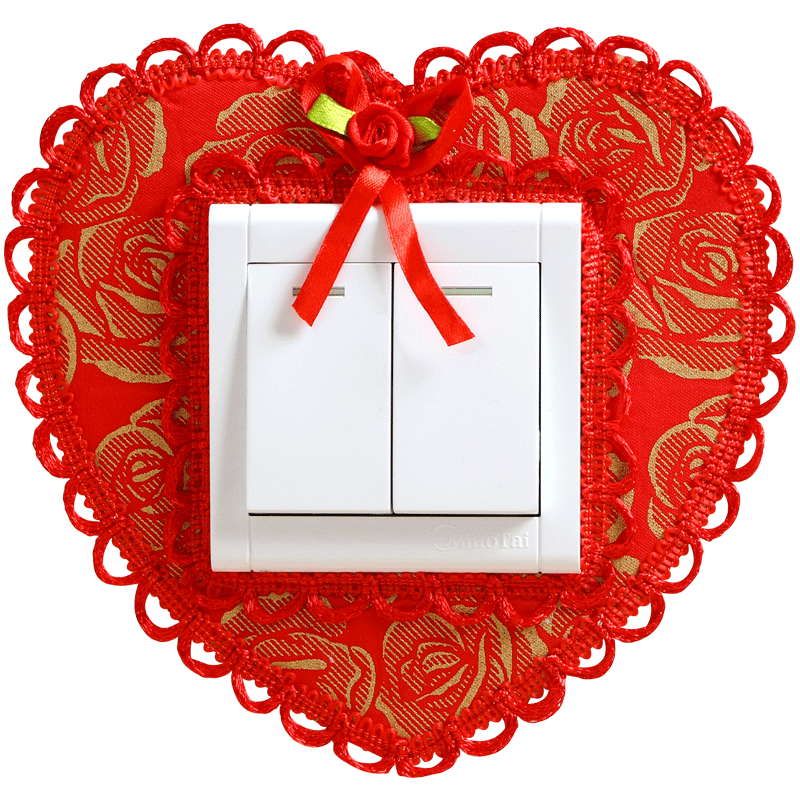 开关保护套布艺双开关贴墙贴欧式客厅卧室灯插座面板装饰简约现代