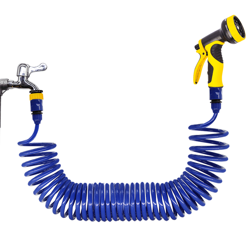 弹簧伸缩水管软管套装家用高压洗车喷水枪强力浇花神器冲洗地面