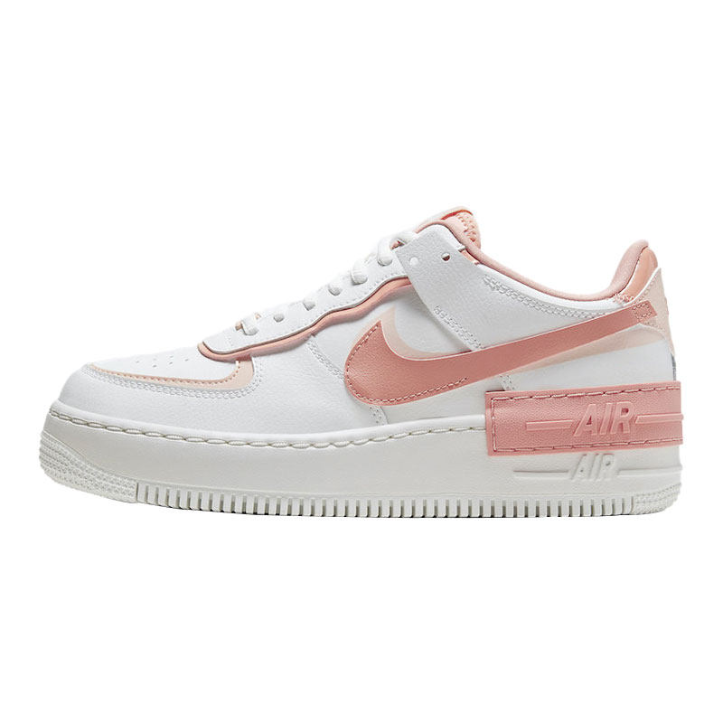 nike air force1空军一号af1白樱花粉双钩女款厚底板鞋cj1641-101