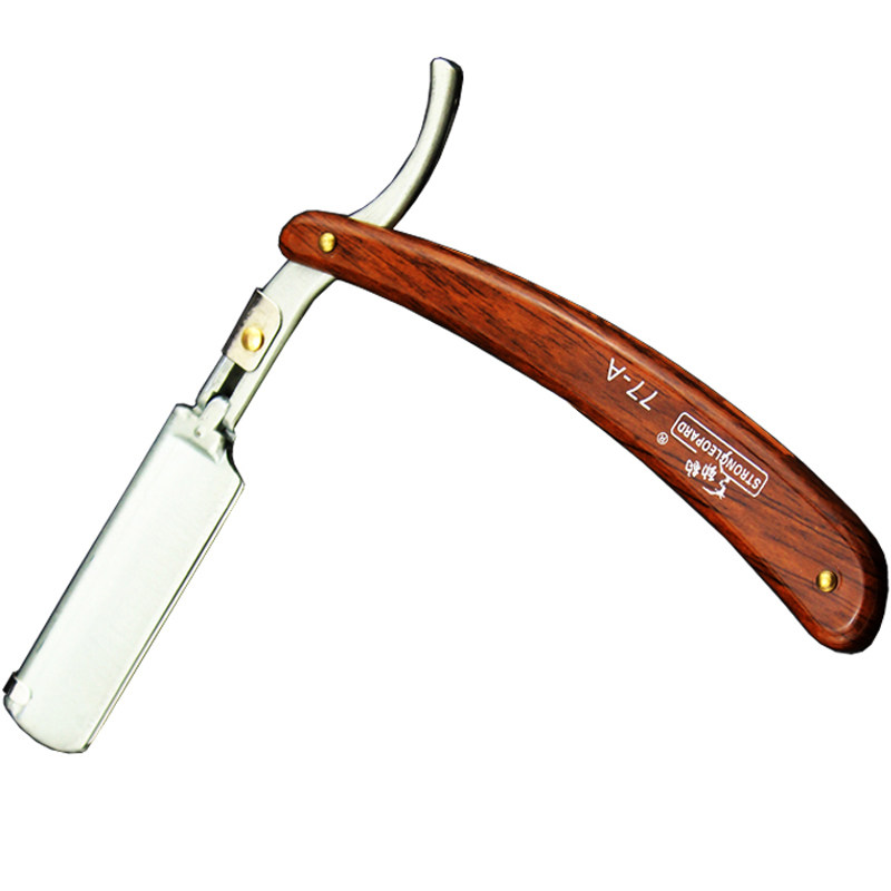 老式手动刮刀剃头刀剃刀美发刮胡剃须刀理发刀片刮脸修眉削发刀架