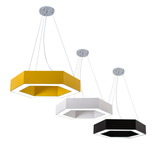 六角灯简约现代个性led吊灯创意办公室吊灯幼儿园蜂巢造型灯具 券