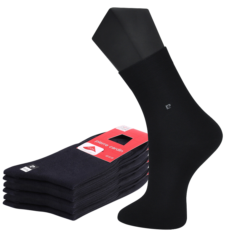 皮尔卡丹男袜子春夏薄款纯棉短筒男袜全棉袜排汗透气防臭商务袜子