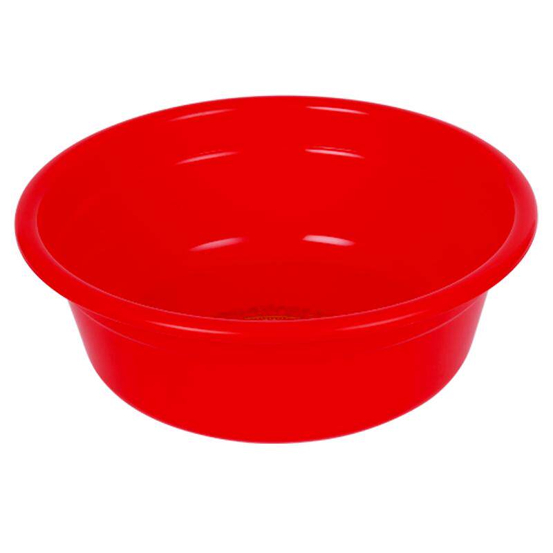 2只喜庆脸盆大红色结婚洗脚盆塑料菜盆厨房耐摔加厚