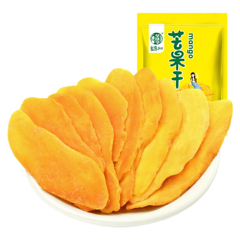 华味亨芒果干500g 风味水果干 草莓干 果脯零食芒果片蜜饯果干