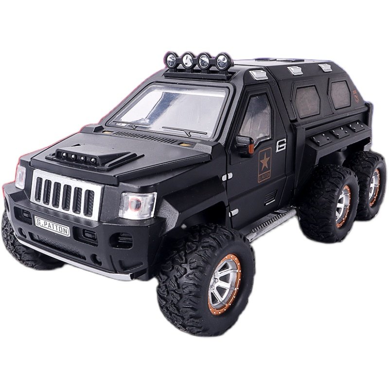 装甲车儿童声光玩具车越野车模型汽车金属车模男孩 - 卡威玩具旗舰店