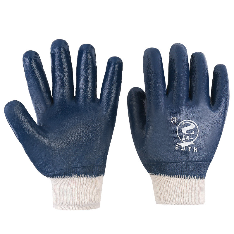 防油手套劳保耐磨工作耐油防滑防水胶皮丁腈浸胶全挂加油橡胶工业