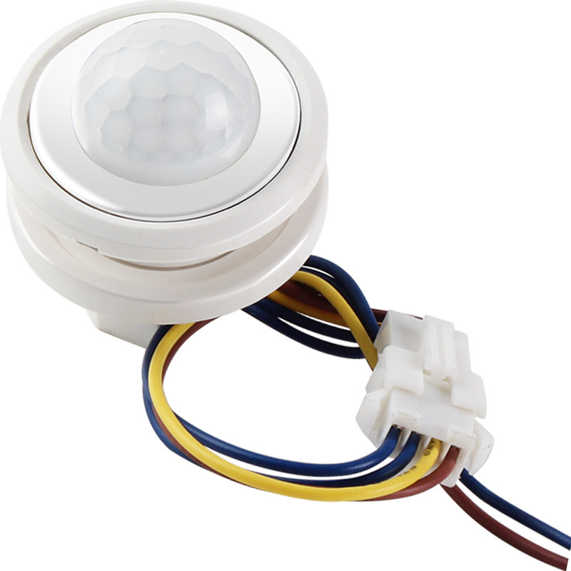 嵌入式人体感应开关12v220v家用红外线感应探头楼道智能延时模块