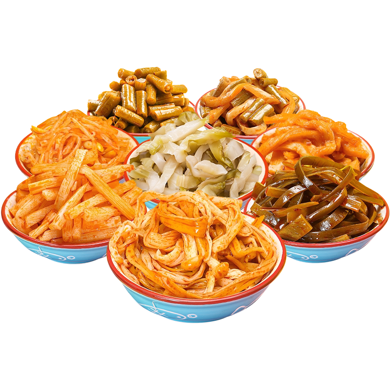 香辣榨菜萝卜干金针菇泡大蒜海带丝下饭酱菜小菜四川特产咸菜泡菜
