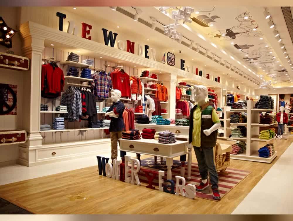 high end modern style baby shop design children clothes shop