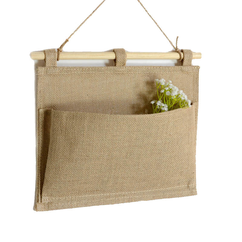 创意布艺棉麻挂袋收纳袋墙挂式ipad杂志袋a4纸布袋壁挂袋宿舍神器