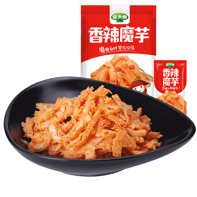 金大州香辣零食小吃魔芋爽素毛肚289g休闲食品美味好吃网红辣条