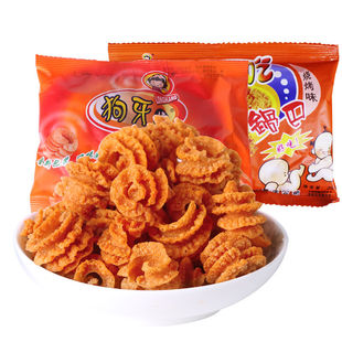 狗牙儿比萨卷25g*30袋零食品小吃80后小时候怀旧膨化水煮鱼味锅巴 券