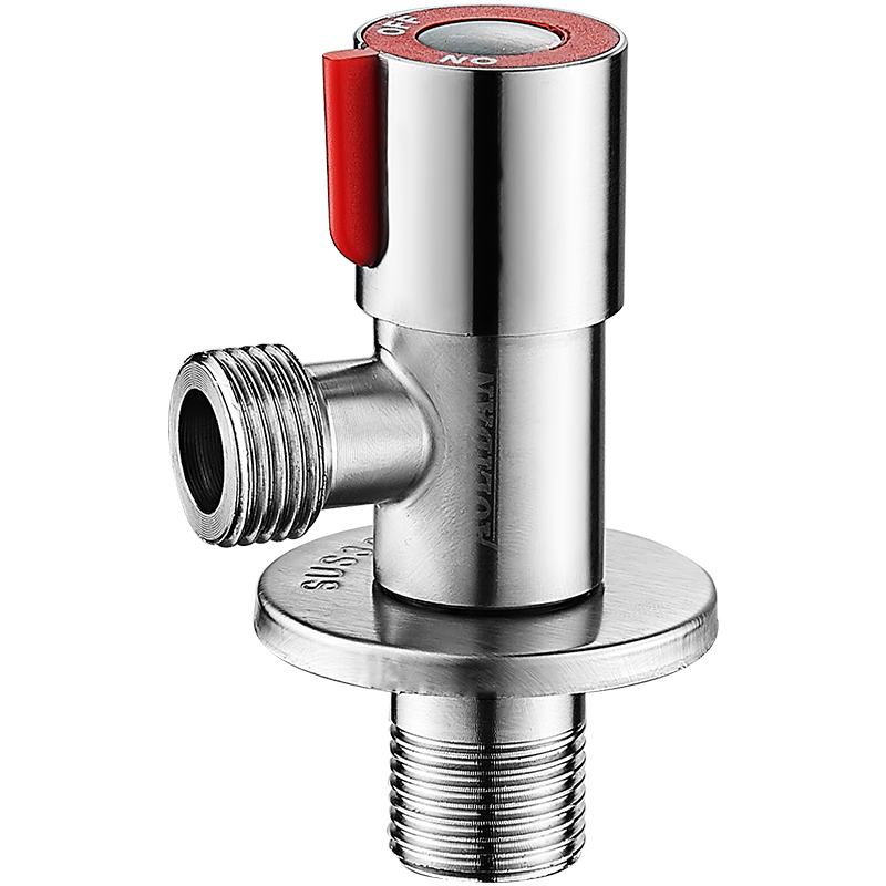 304不锈钢三角阀冷热水家用转接头双出水阀门开关一进二出分水阀