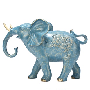 富足吉祥大象招财吸水一对家居装饰风水店铺开业礼品摆件 原价1596元 