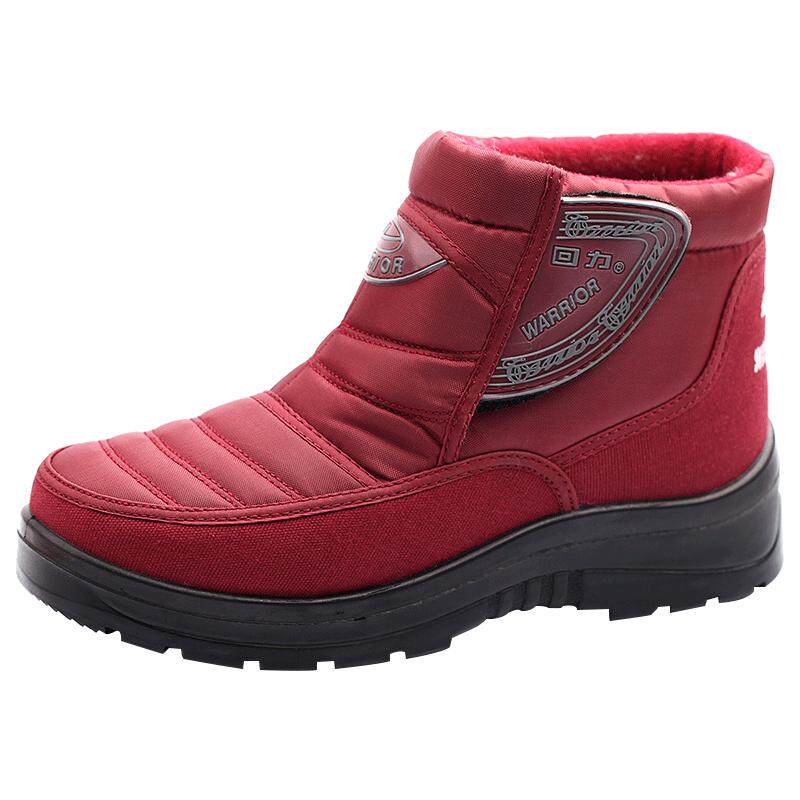 回力棉鞋女冬季加绒加厚底雪地靴女老年人保暖鞋妈妈鞋防滑老人鞋