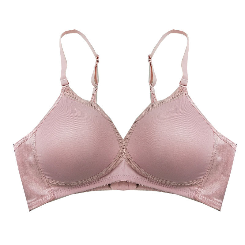 胖帆75-90abc小胸薄纯棉透气3d双排扣无钢圈舒适减压文胸内衣日单