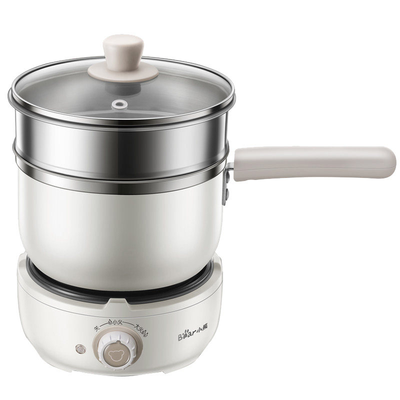 小熊电热锅多功能家用小电煮锅分体式学生宿舍神器煮面杯迷你火锅