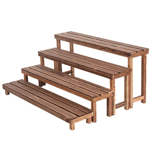 木头架子楼梯梯形置物架墙上装饰品服装店挂钩衣帽酒吧墙面壁挂壁饰