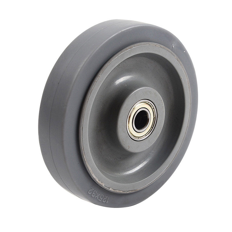 脚轮3寸4寸5寸橡胶轮静音轮单轮双轴承定向小轮子轱辘刹车万向轮