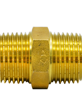 埃美柯黄铜外丝螺纹转换接头 铜头直通转换水龙头水管接头配件4分