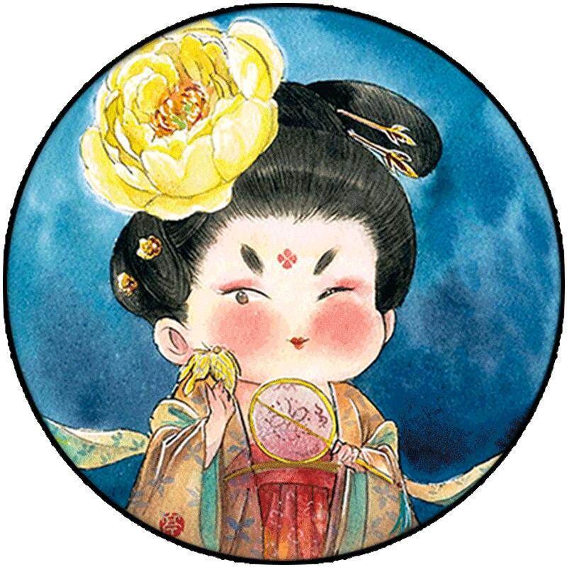 圆形钻石画满钻十字绣2020新款卧室美女古风小幅小件砖石贴画简单