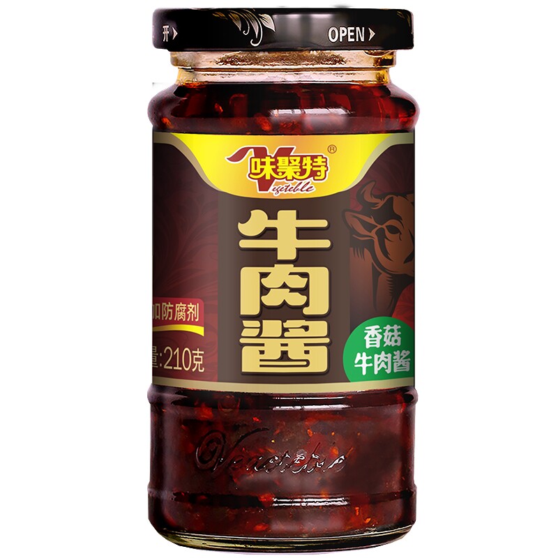 味聚特牛肉酱香菇拌面酱拌饭酱下饭菜花生酱火锅蘸料食品烧烤调料
