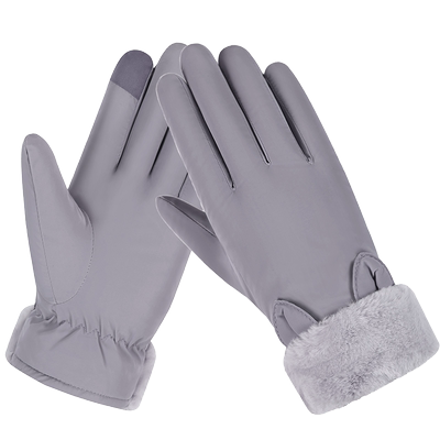 防风防水触屏保暖加绒加厚女士手套