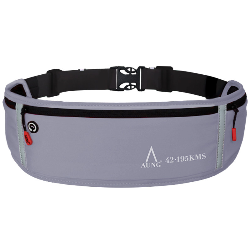 aung昂牌运动腰包跑步手机包男女多功能装备隐形黑色超薄腰带包
