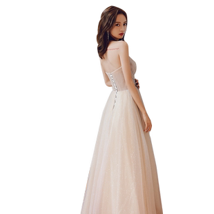 晚礼服裙女宴会气质2019新款平时可穿小礼服仙气简单大方长款冬款