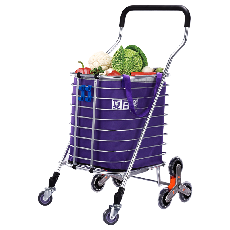 夏日买菜车小拉车家用购物车折叠便携超市推车菜篮手拉车拉杆拖车