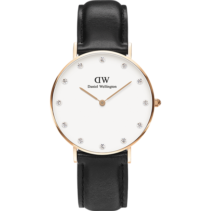 danielwellington 丹尼尔惠灵顿dw手表女 34mm皮带镶钻满天星女表