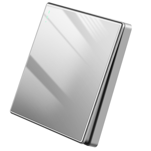 有机玻璃灰色面板仿钢化玻璃亚克力水晶家用118型开关插座面板