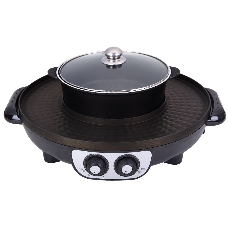 多功能火锅烧烤涮烤一体锅家用电烤盘电烧烤炉两用不粘烤肉机盘锅