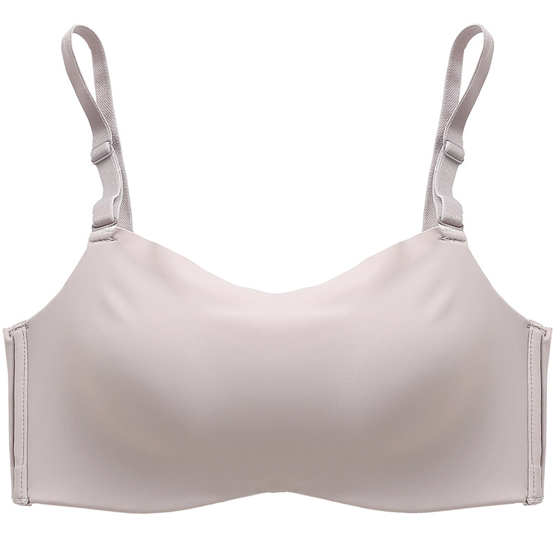 歌姿婷抹胸内衣女防走光小胸聚拢无钢圈冰丝无痕文胸运动白色裹胸