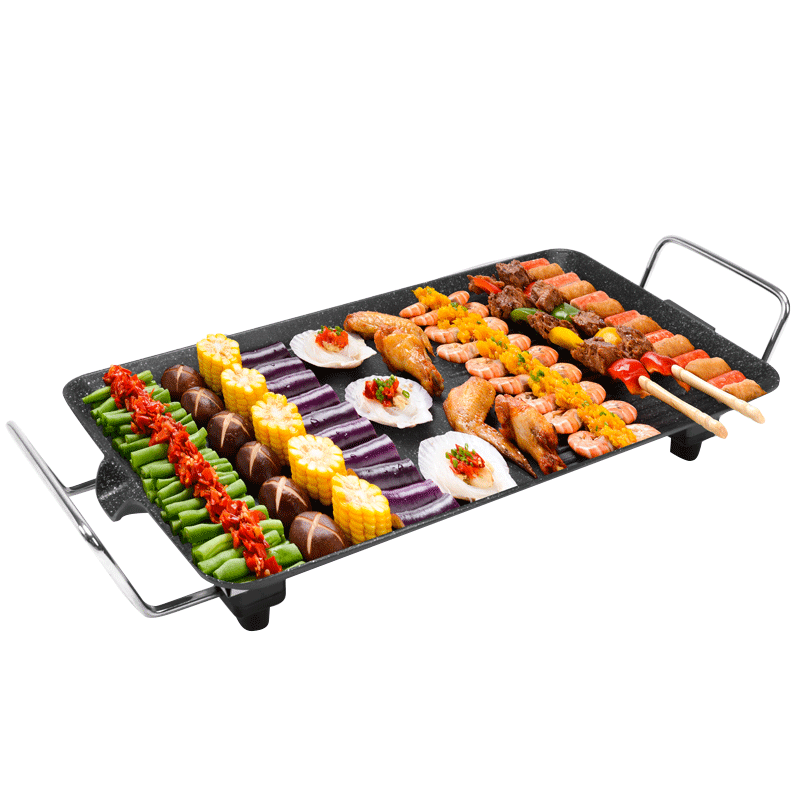 爵派家用电烤盘韩式烤肉锅 无烟铁板烧盘不粘锅烧烤盘大号烤肉盘