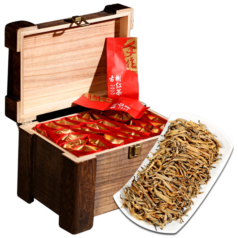 沁爱茶叶2021新茶云南凤庆蜜韵红单芽滇红茶5克x50包独立小袋包装